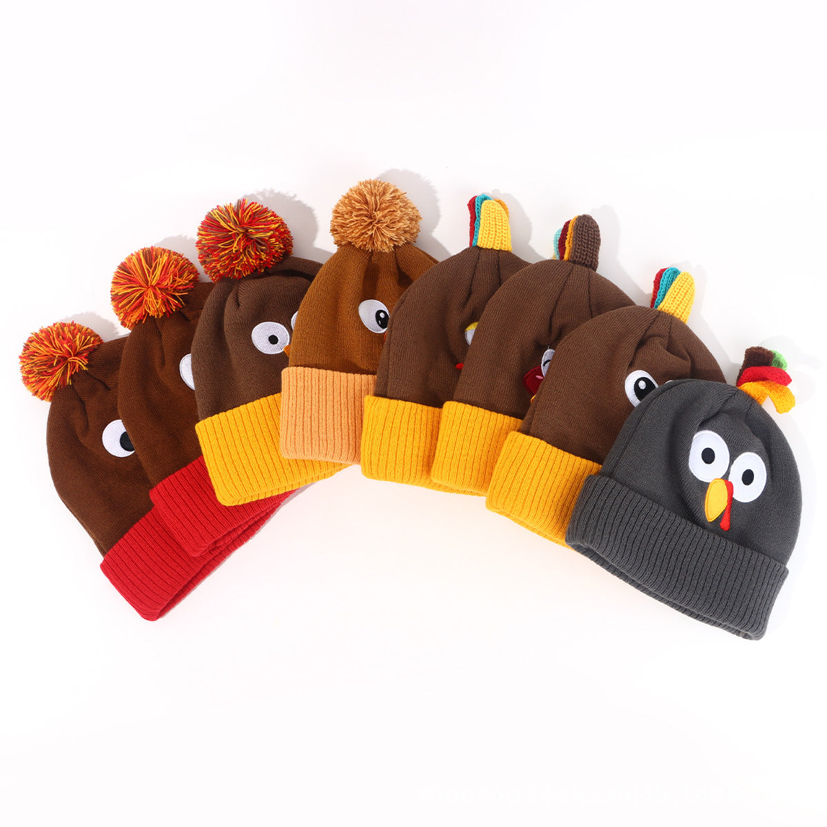 Wholesale Thanksgiving Children' s Turkey Knitted Hat